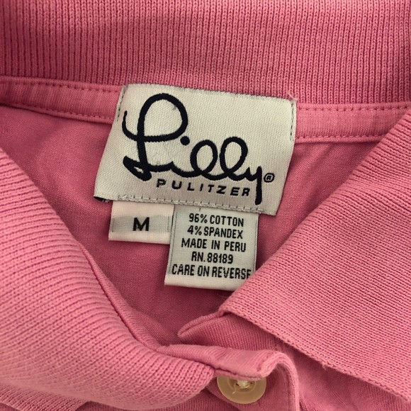Lilly Pulitzer Polo Shirt - M - Pink - EUC - Picture 2 of 8